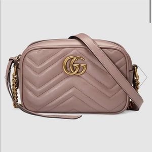GG Marmont matelassé mini bag, Dusty Pink